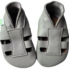 Hopi Hop capáčky BAREFOOT sandálky světle šedé