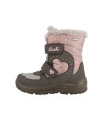 Dětská zimní obuv Lurchi KIMIKO šedo-růžová blikací