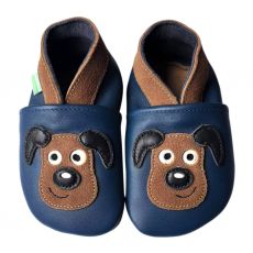 Hopi Hop capáčky BAREFOOT Pejsek modrý