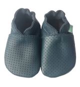 Hopi Hop capáčky BAREFOOT děrované šedo-modrá