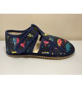 Dětské přezůvky BEDA BFN 170020/W/BR/OP Colorful Dinos